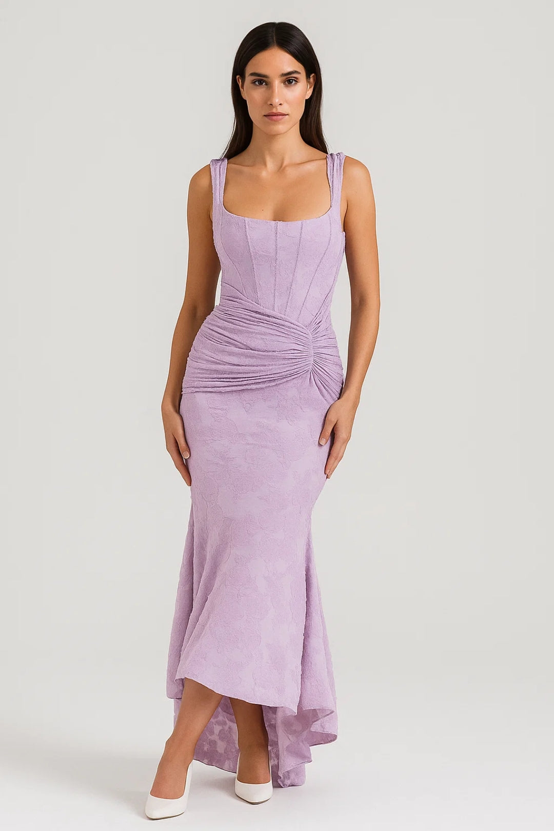 Elegantes Abendkleid | Drapiertes Design mit asymmetrischem Saum – Mühelos Raffiniert