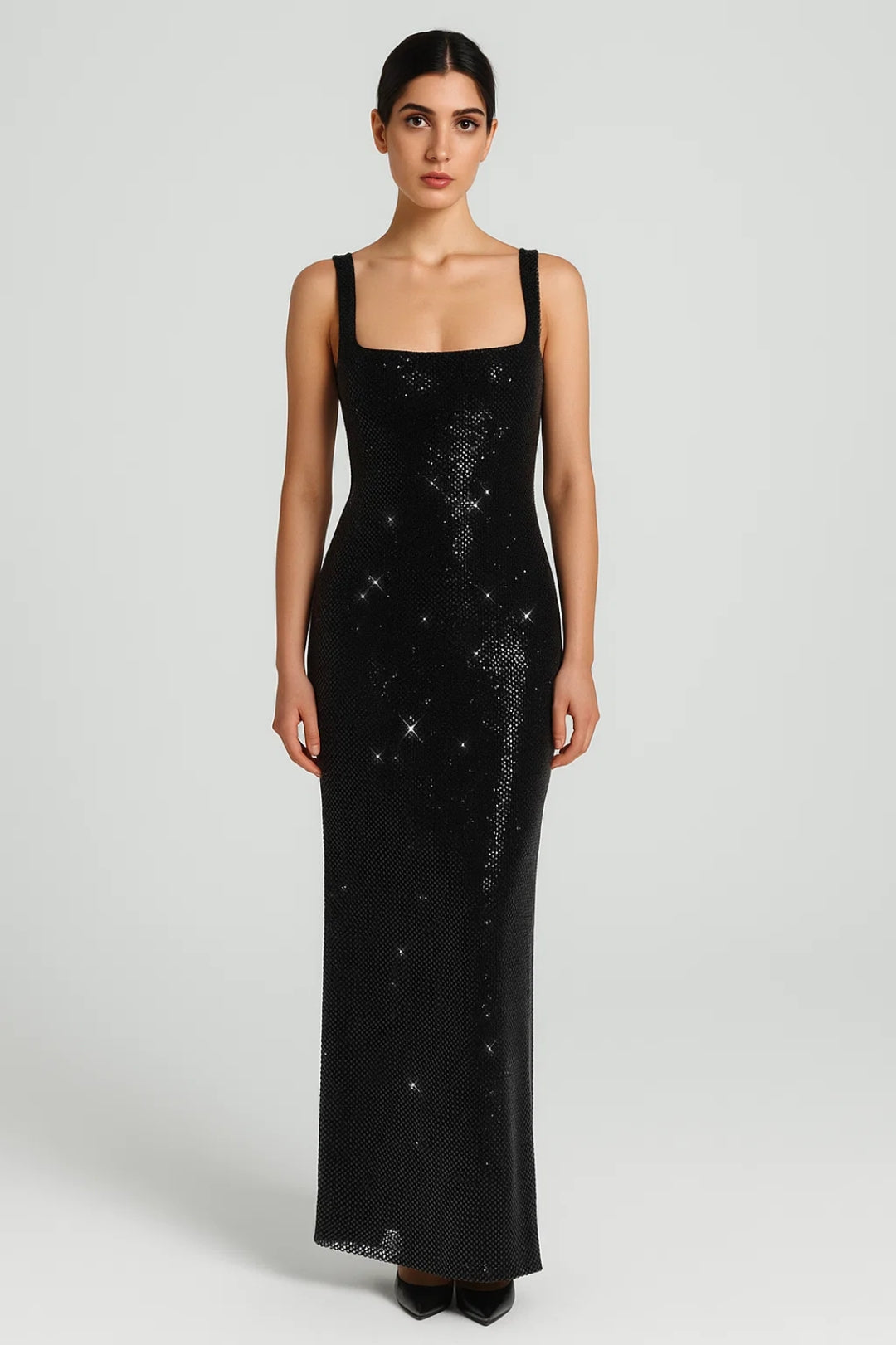 Elegantes Abendkleid | Figurbetont mit Glanzoptik | Glamour für besondere Anlässe