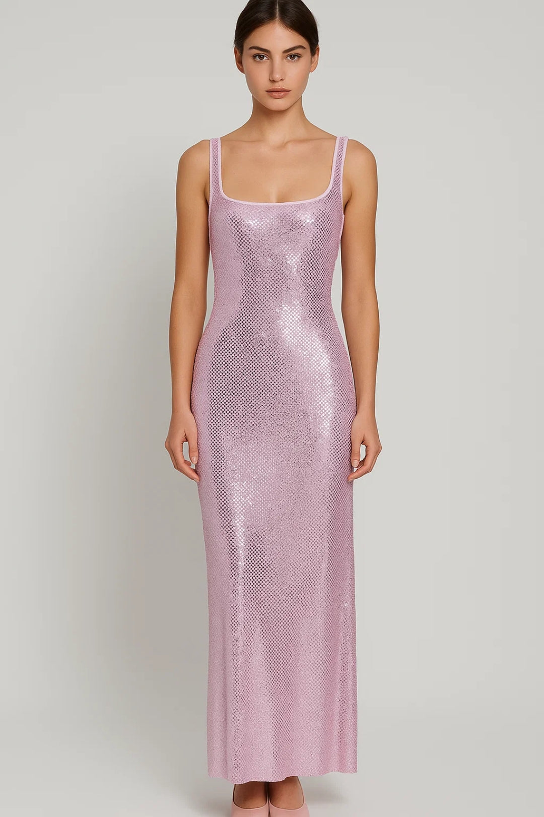 Elegantes Abendkleid | Figurbetont mit Glanzoptik | Glamour für besondere Anlässe