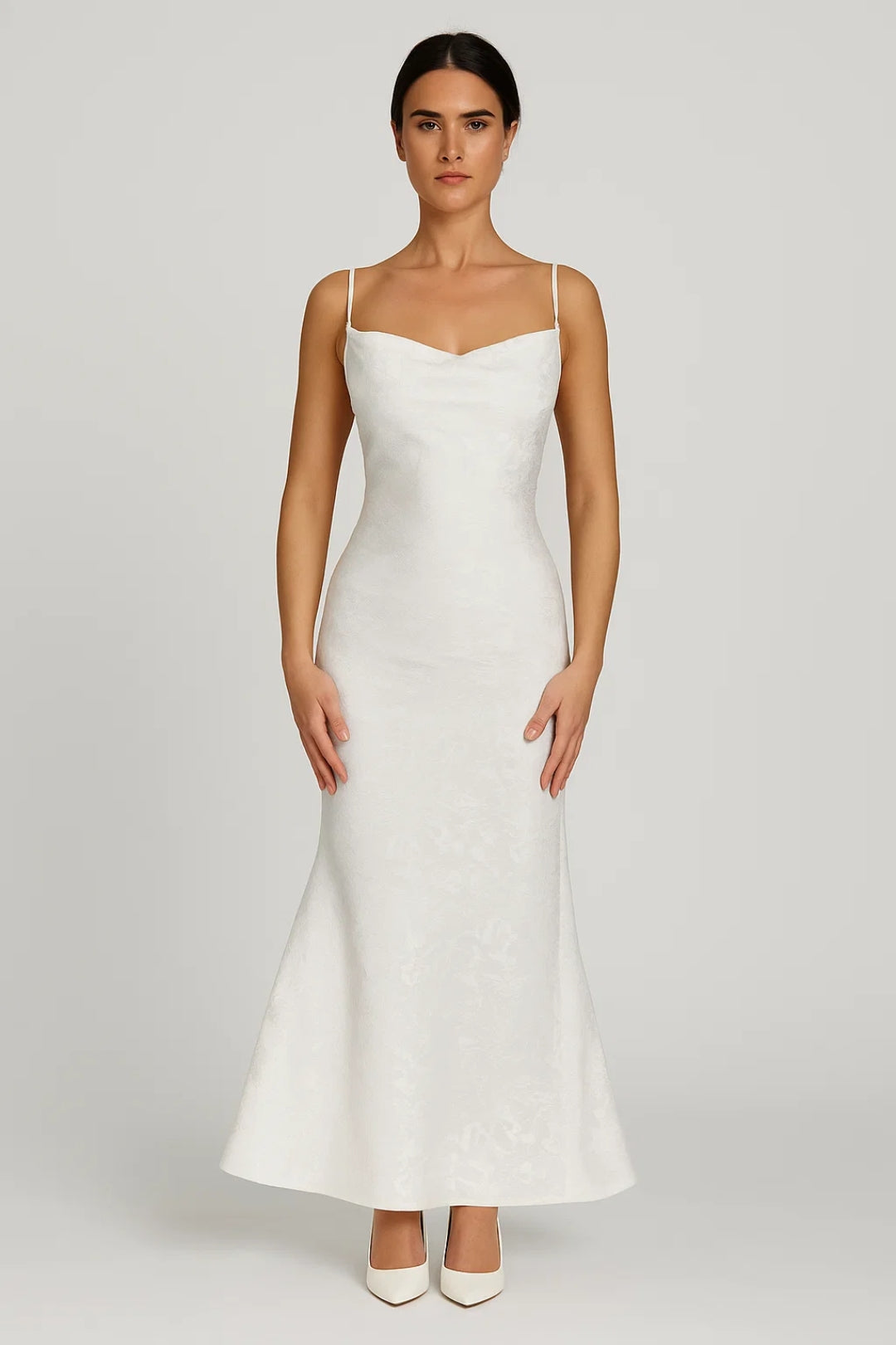 Elegantes Abendkleid | Figurbetont mit Schleifendetail – Zarte Schönheit