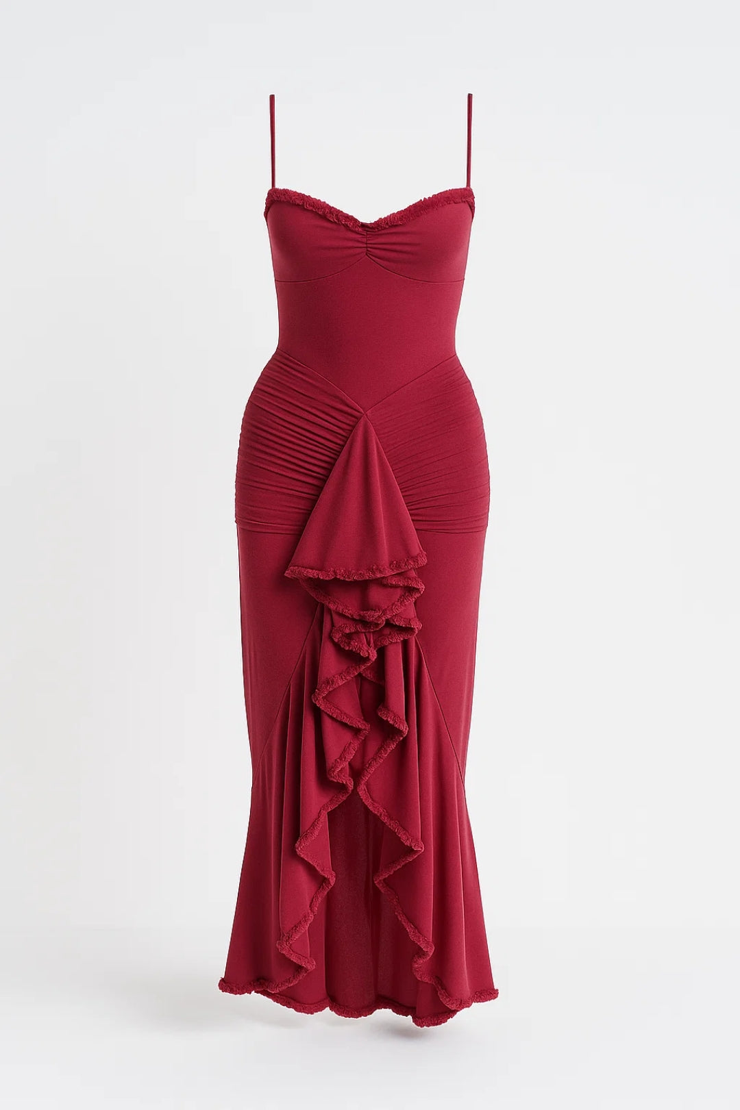 Elegantes Abendkleid | Figurbetont mit Volantdetail – Ausdrucksvolle Eleganz