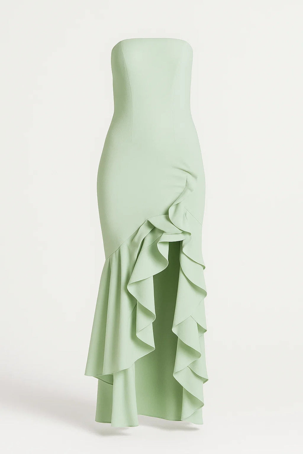 Elegantes Abendkleid | Schulterfrei mit Volants – Für einen Glamourösen Auftritt