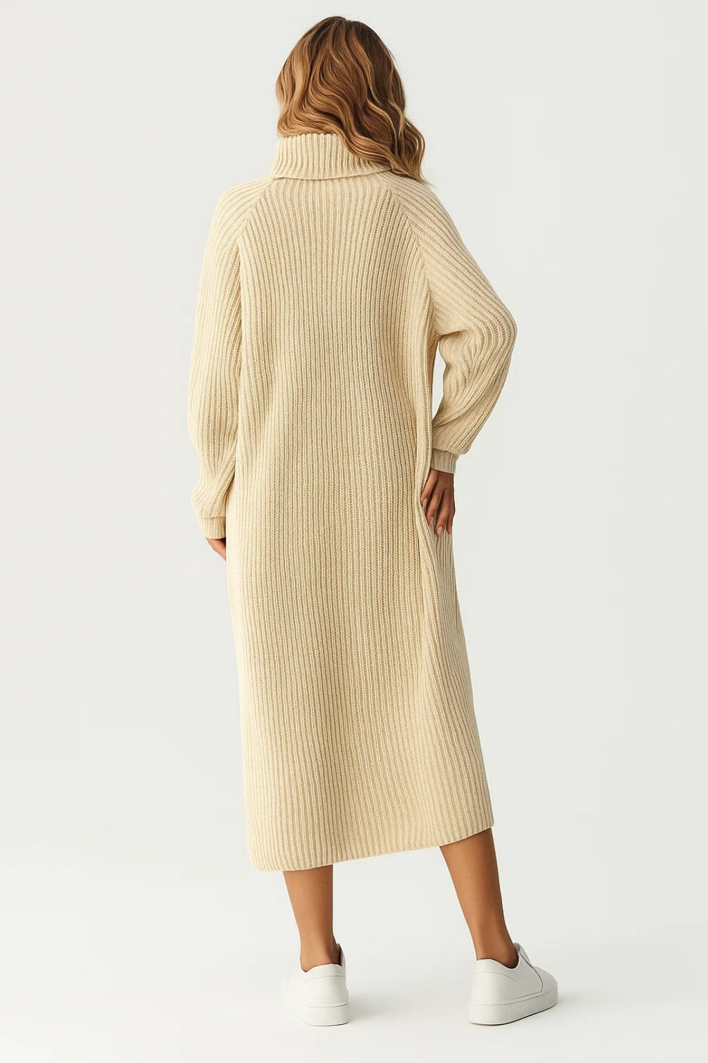 Warmes Strickkleid mit Rollkragen – Zeitlose Eleganz für jeden Anlass