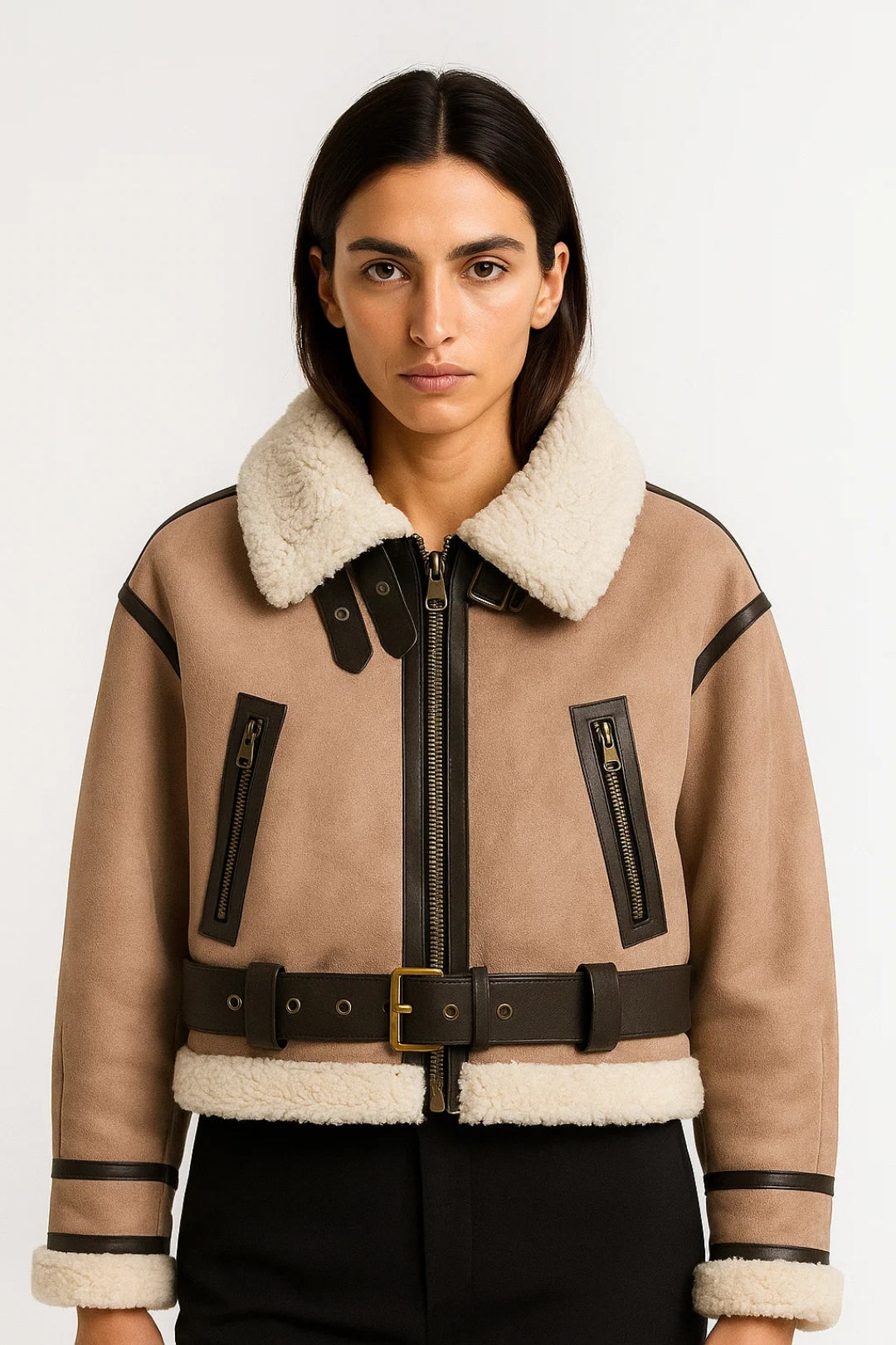 Elegante Kurzjacke | Gerader Schnitt mit Gürtel – Zeitloser Stil für jeden Anlass