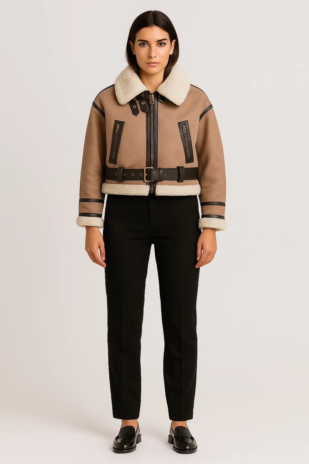 Elegante Kurzjacke | Gerader Schnitt mit Gürtel – Zeitloser Stil für jeden Anlass