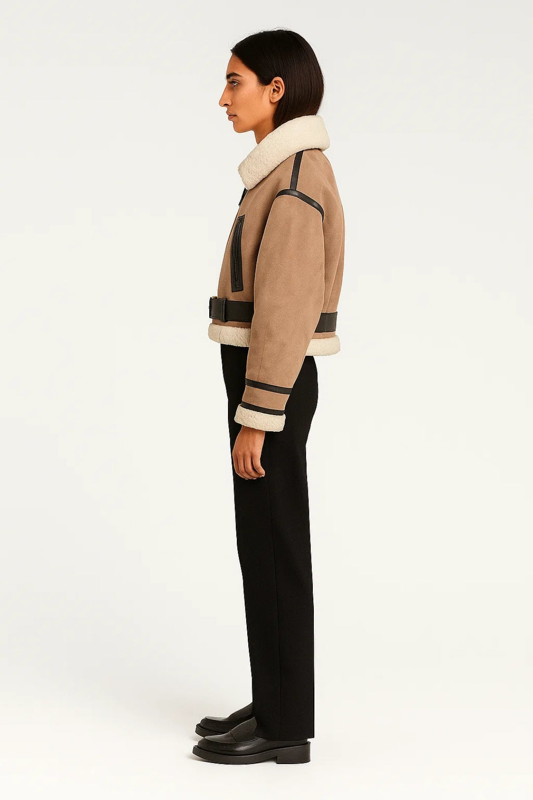 Elegante Kurzjacke | Gerader Schnitt mit Gürtel – Zeitloser Stil für jeden Anlass