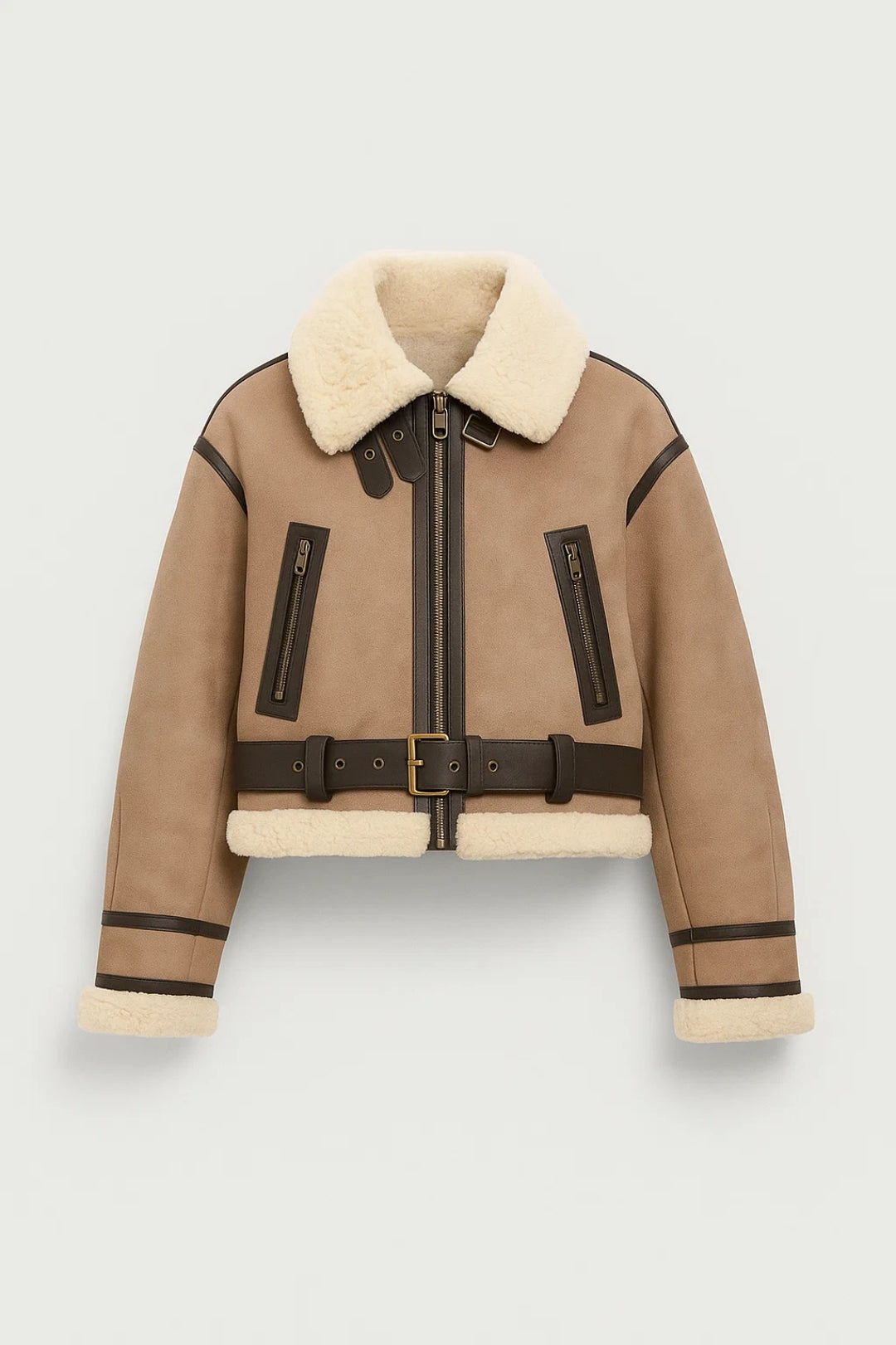 Elegante Kurzjacke | Gerader Schnitt mit Gürtel – Zeitloser Stil für jeden Anlass