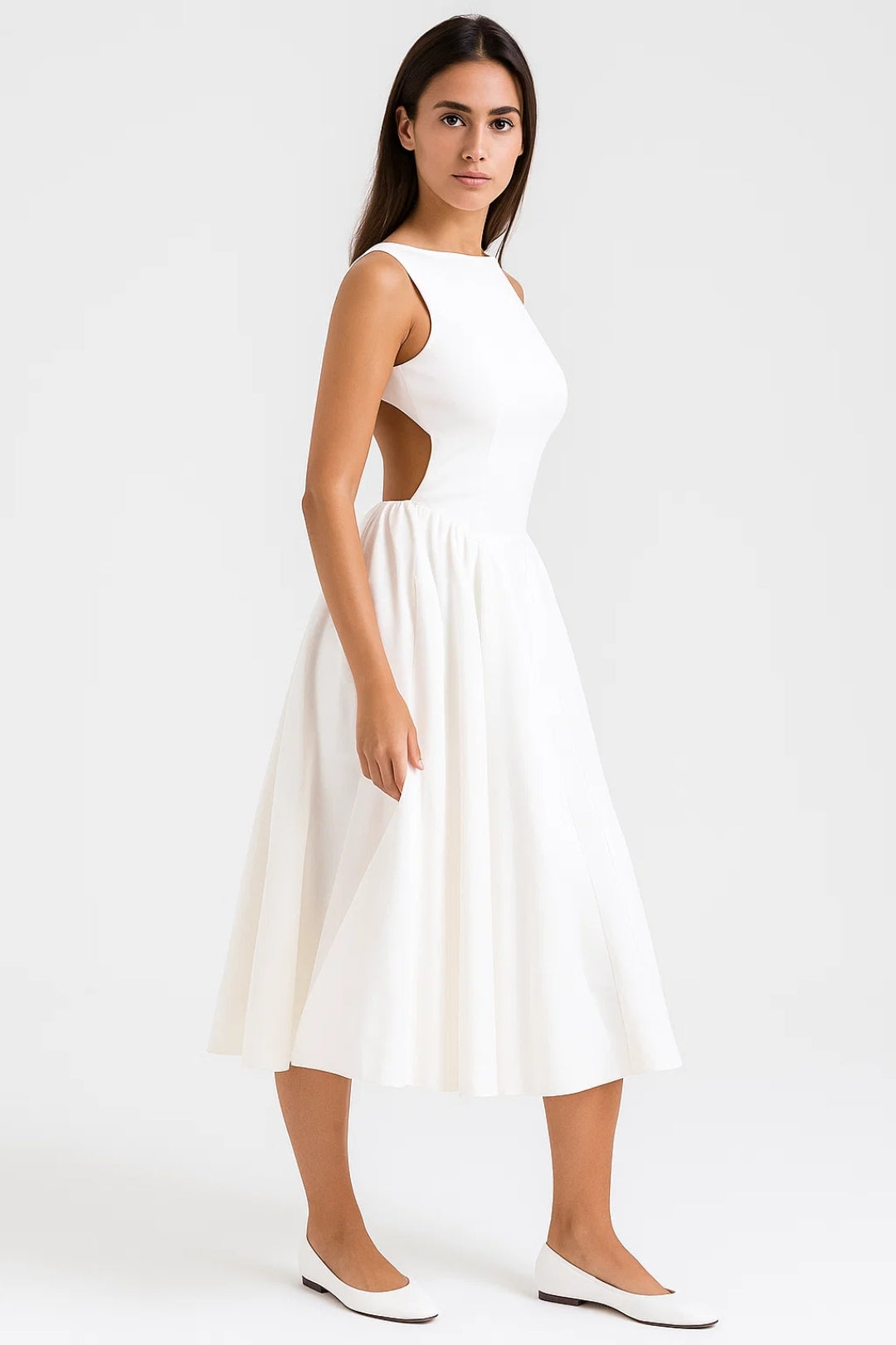 Elegantes, Ärmelloses Kleid – Klassischer Schnitt für Stilvolle Anlässe