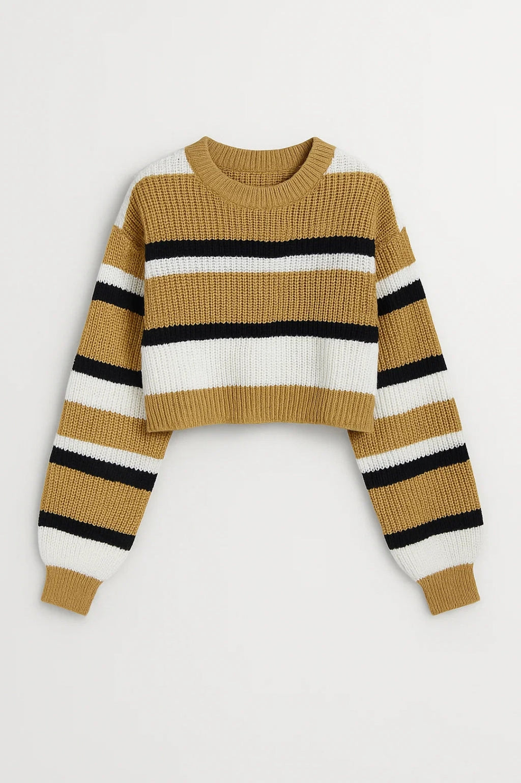 Gemütlicher Gestreifter Pullover – Moderner Kurzschnitt für jeden Tag