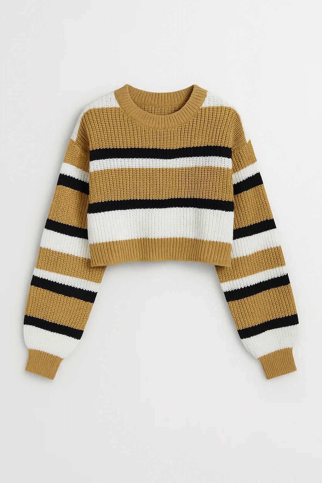 Gemütlicher Gestreifter Pullover – Moderner Kurzschnitt für jeden Tag