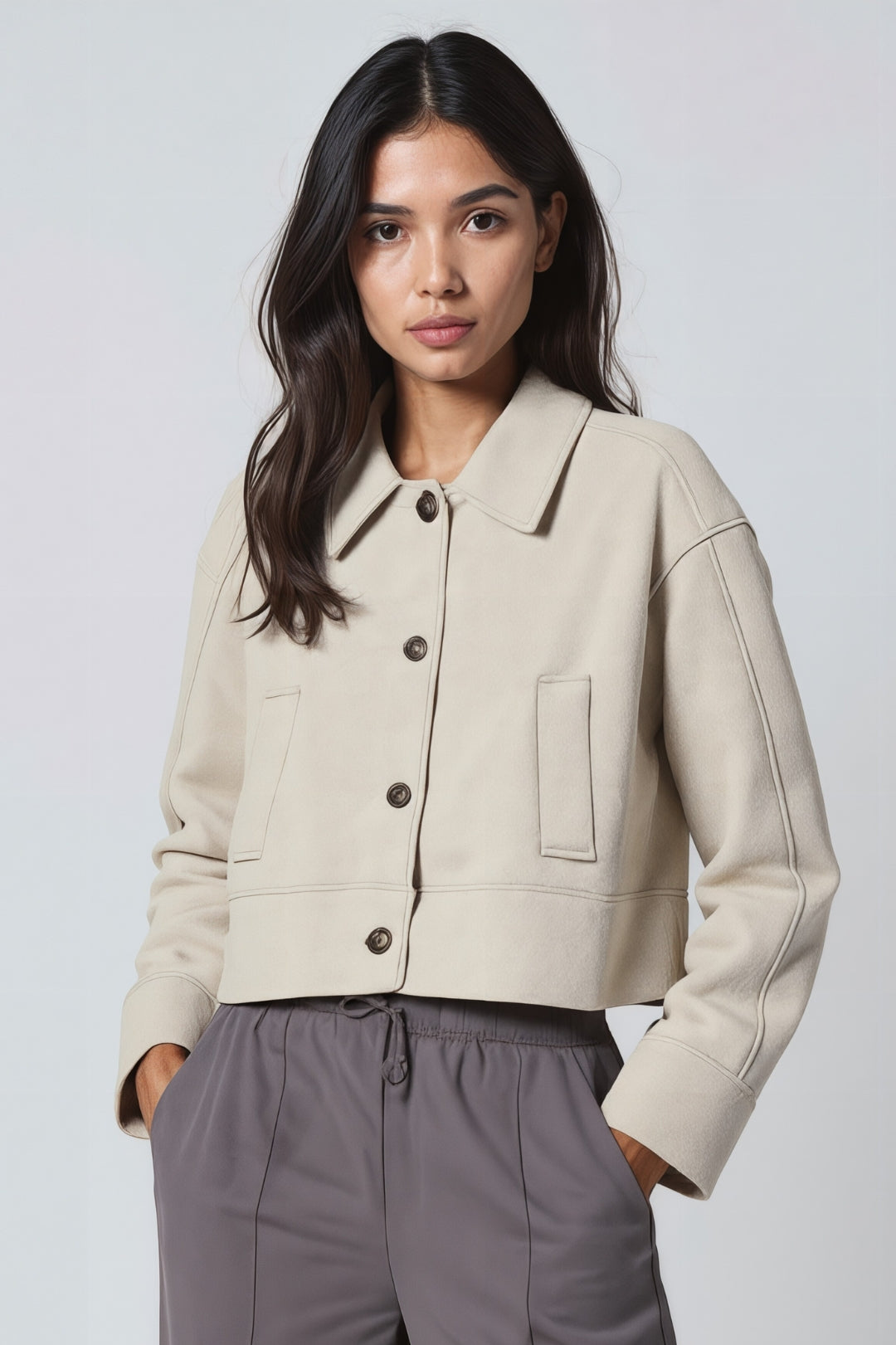 Stylische Veloursjacke | Weich und Gemütlich für Übergangszeiten