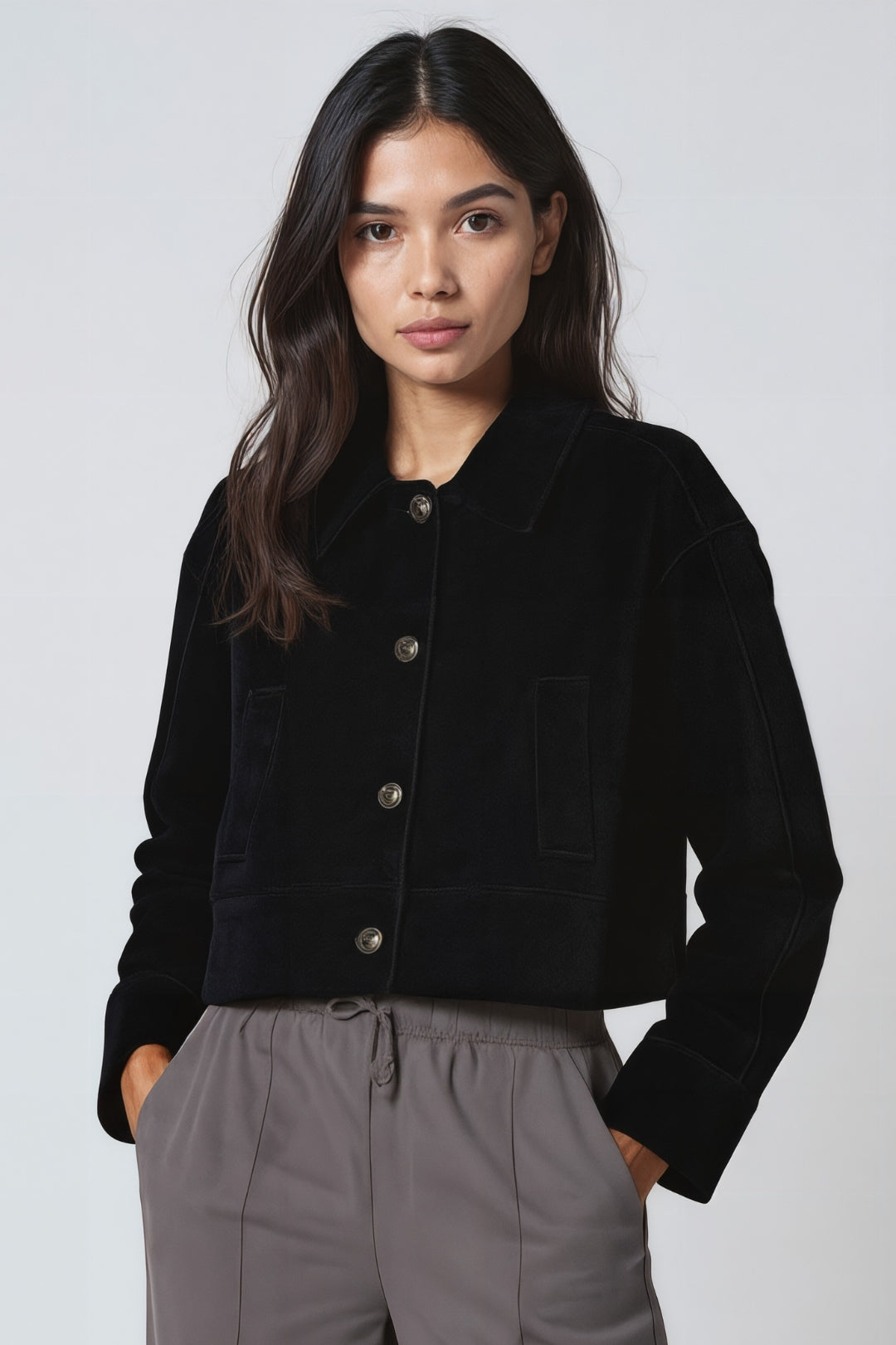 Stylische Veloursjacke | Weich und Gemütlich für Übergangszeiten