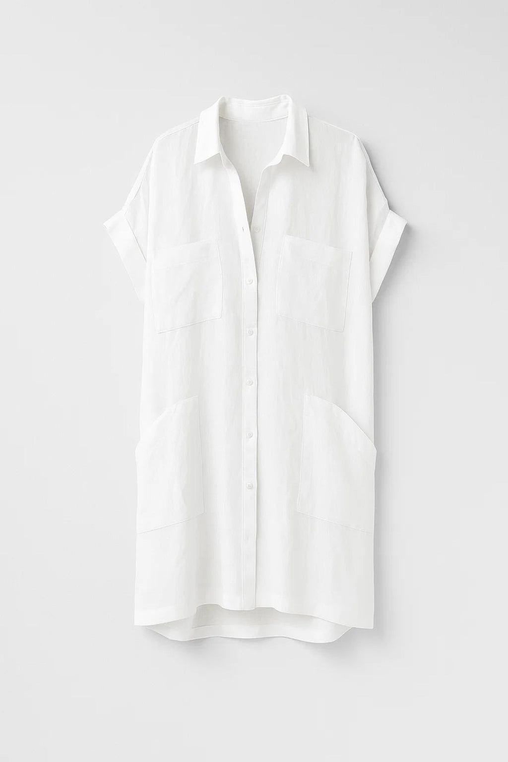 Elegantes Kurzarm Hemdkleid – Mühelos lässig für jeden Anlass