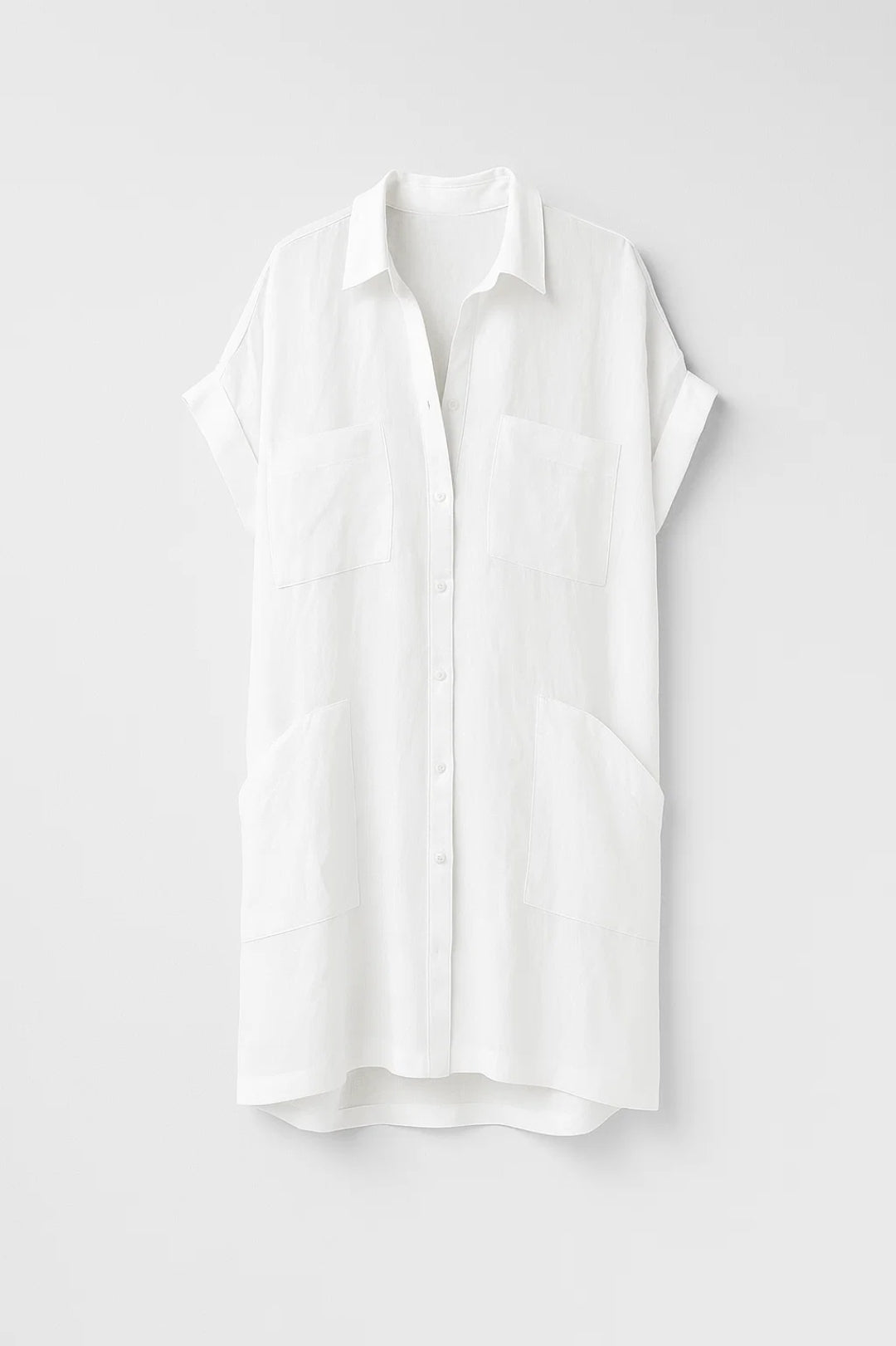 Elegantes Kurzarm Hemdkleid – Mühelos lässig für jeden Anlass