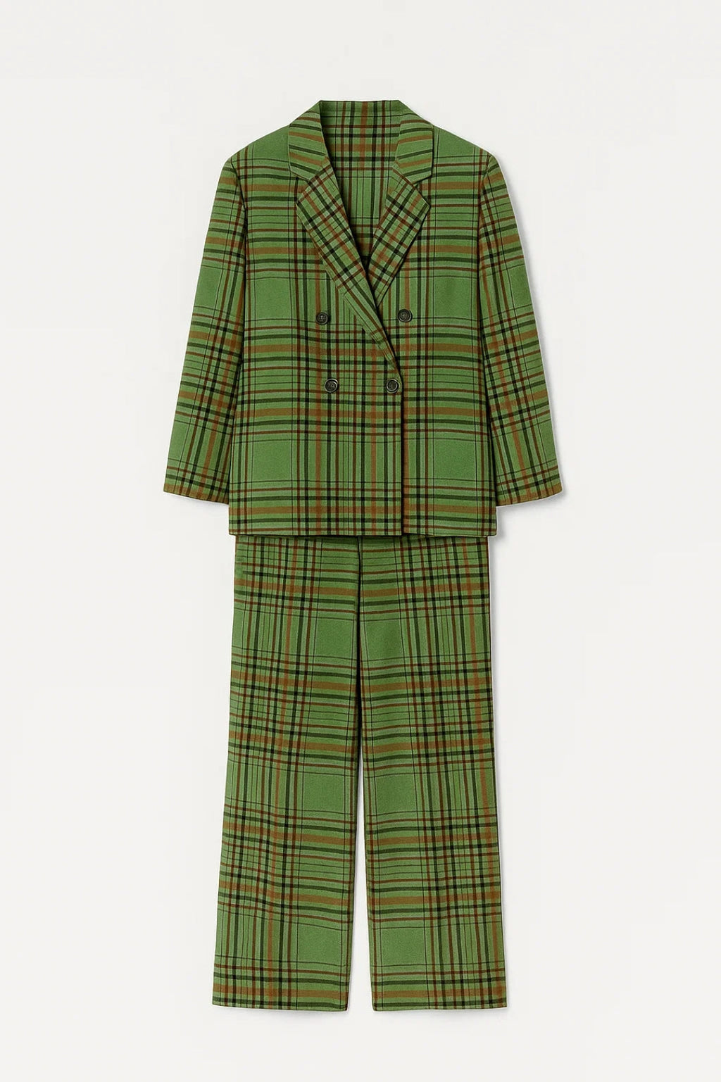 Elegantes Karierter Blazer-Set | Weiter Schnitt für Ausdrucksstarke Looks