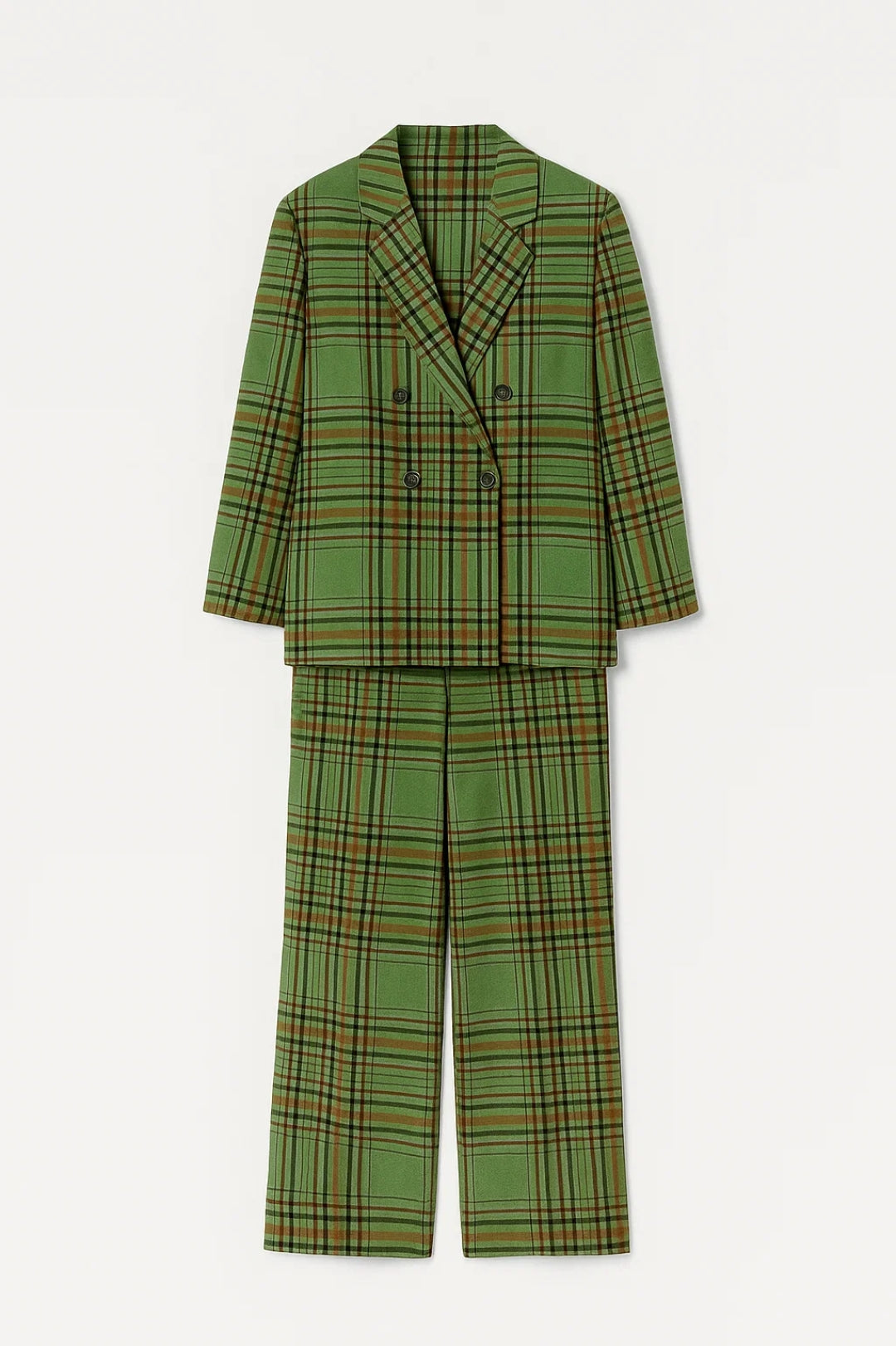 Elegantes Karierter Blazer-Set | Weiter Schnitt für Ausdrucksstarke Looks