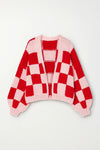 Gemütliche Karo-Strickjacke | Verspielt & Locker für jeden Anlass
