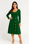 Elegantes Langarmkleid | Knopfleiste für mühelosen Stil