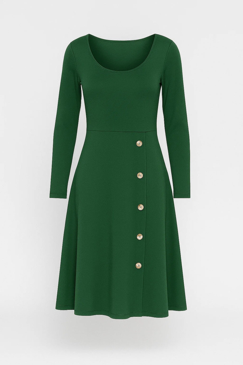 Elegantes Langarmkleid | Knopfleiste für mühelosen Stil