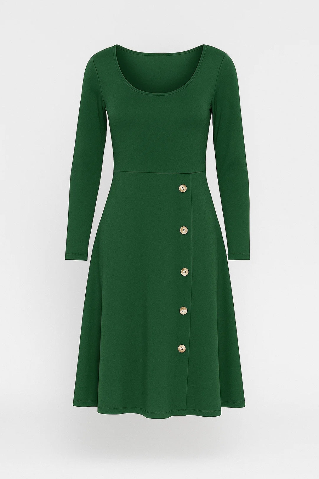 Elegantes Langarmkleid | Knopfleiste für mühelosen Stil