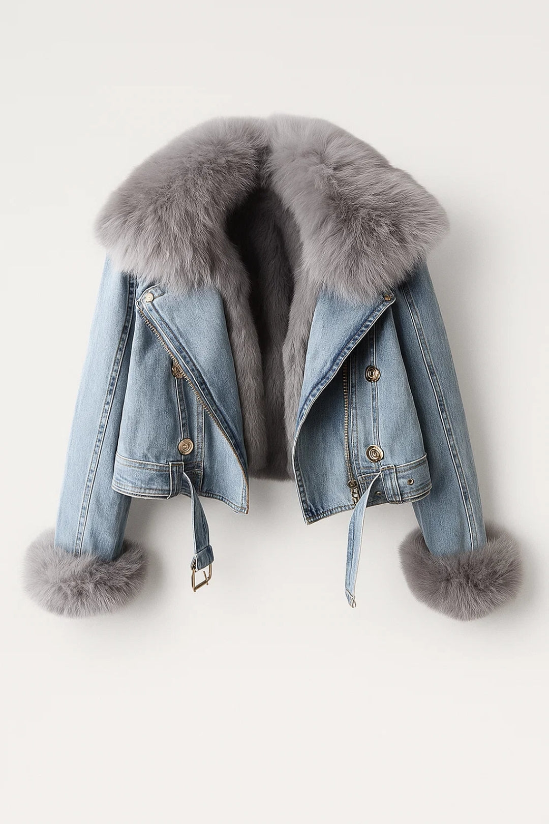 Stilvolle Kurze Jacke | Gemütlicher Kunstpelzbesatz für Eleganz