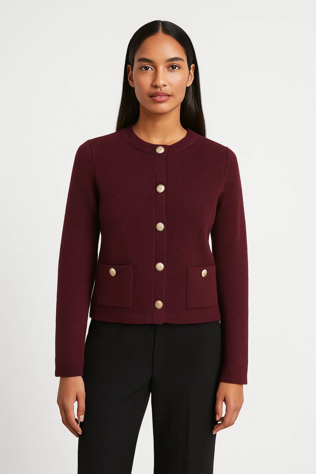 Elegante Strickjacke mit Knöpfen & Taschen – Gemütlicher Stil für jede Gelegenheit