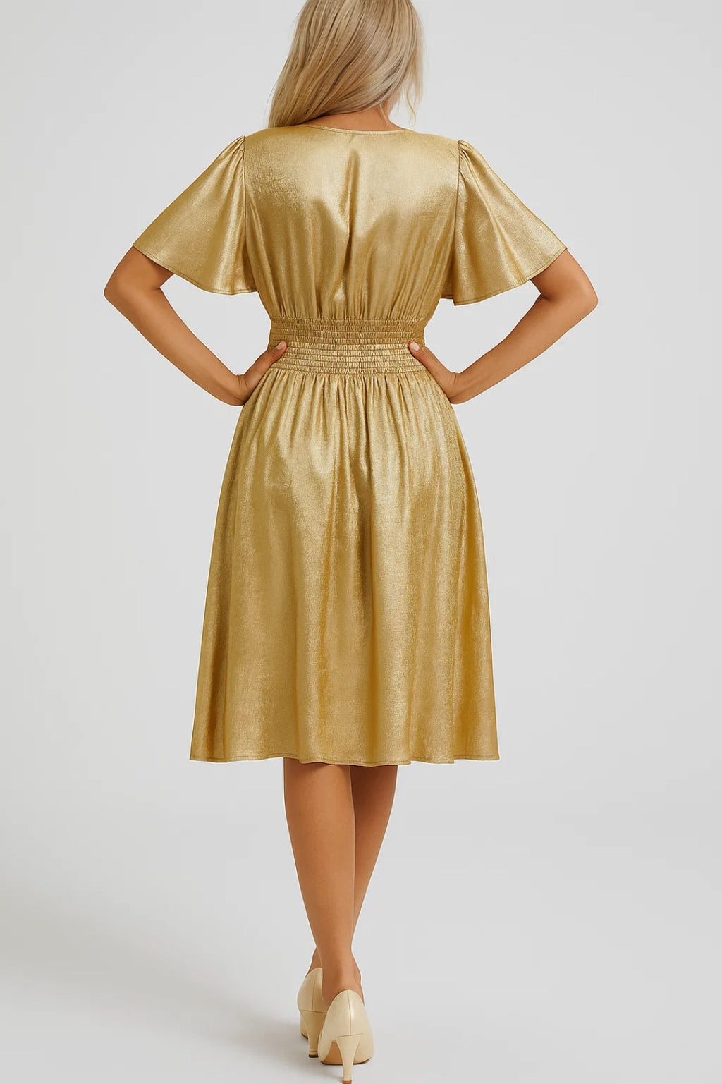 Festliches Wickelkleid – Eleganter, weiter Rock für besondere Anlässe