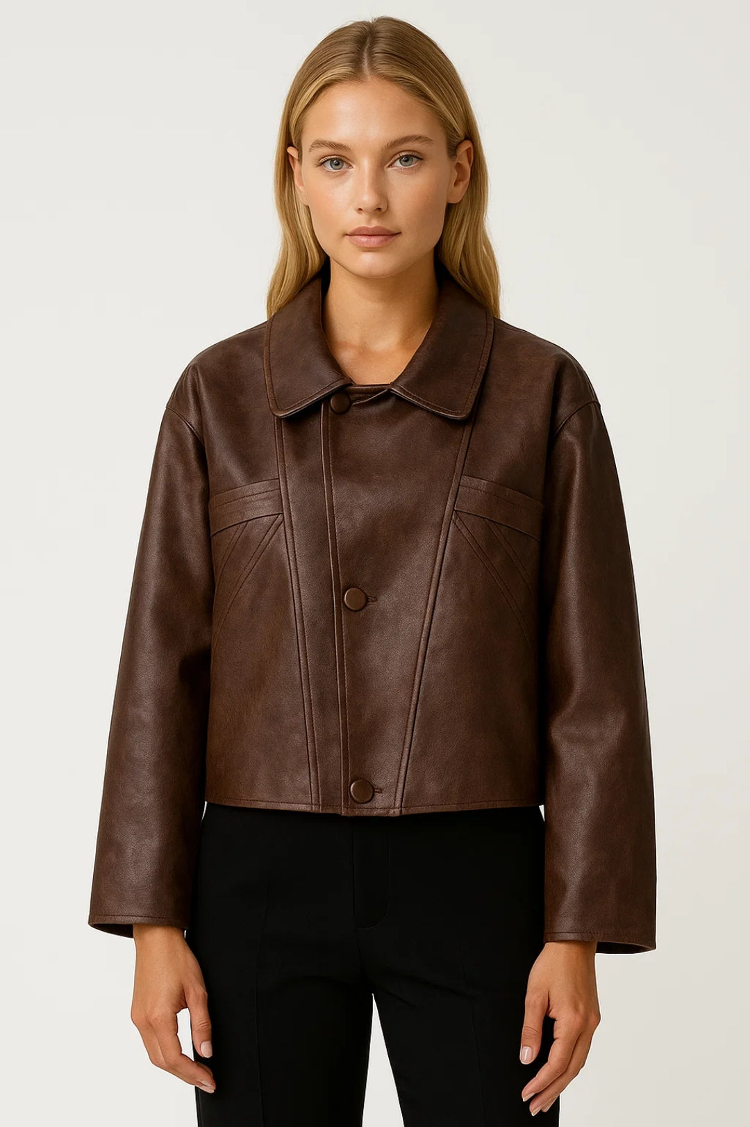 Elegante Kurzjacke | Gerader Schnitt mit Knöpfen | Mühelose Raffinesse