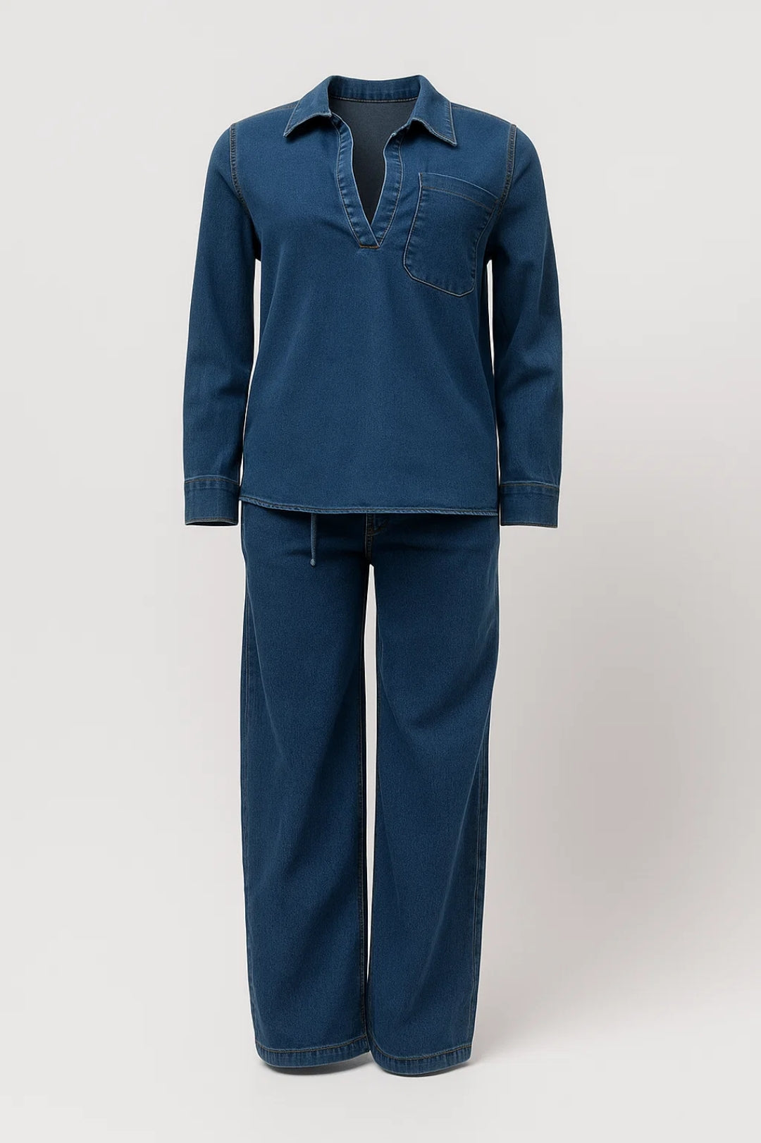 Gemütliches Set mit Kragen – Lässiger Schnitt für stilvolle Freizeit