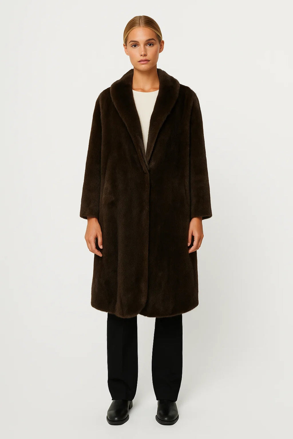 Eleganter Langer Mantel | Gemütlicher Schnitt mit Reverskragen | Klassische Wärme