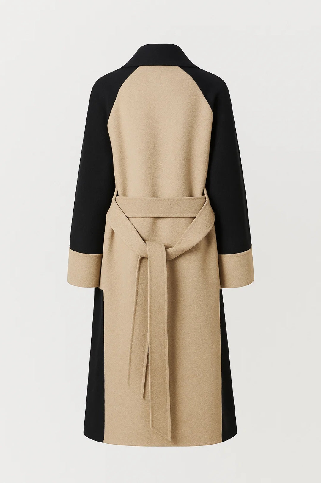 Eleganter Langer Mantel | Zweifarbiges Design mit Knopfleiste – Stilvoll & Gemütlich