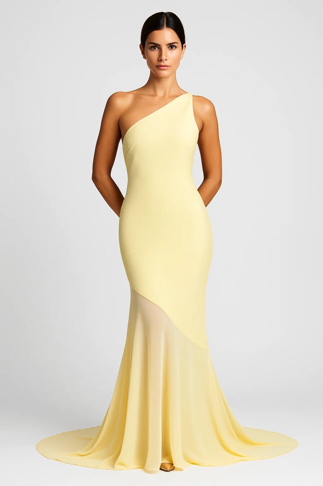 Elegantes Abendkleid | One-Shoulder Design | Fließender Schnitt für jeden Anlass