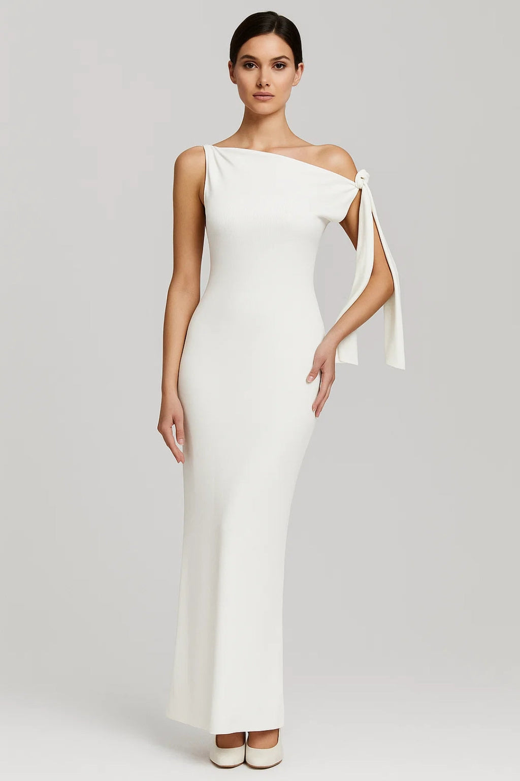 Elegantes Langes Kleid | Asymmetrischer Schnitt für mühelosen Stil