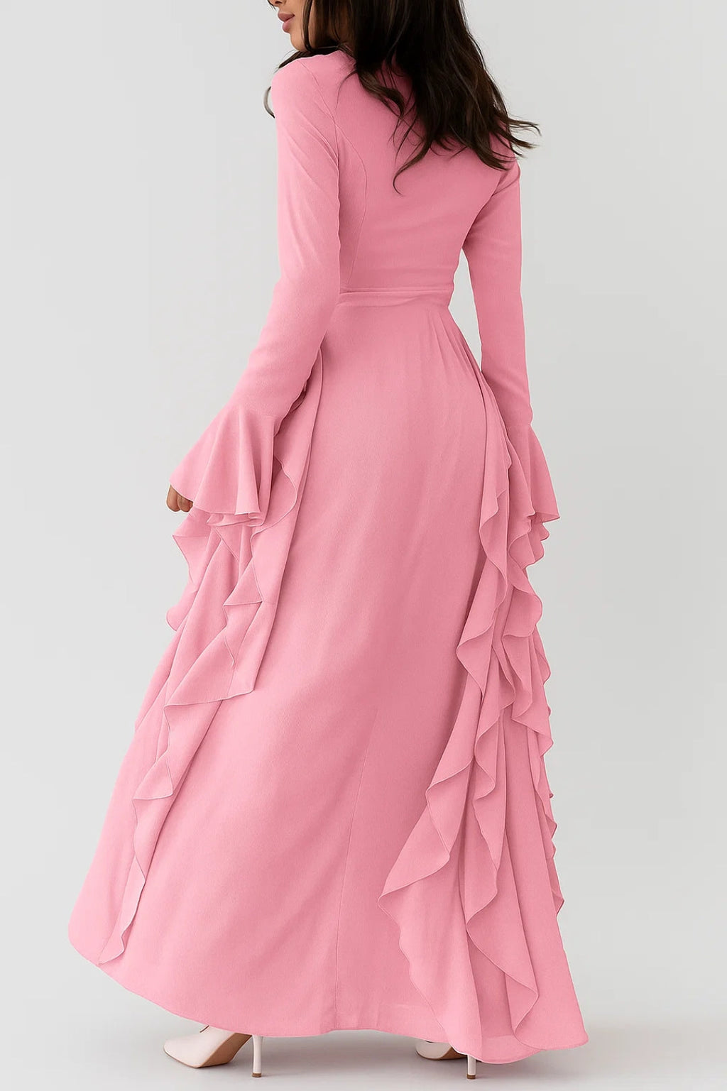 Elegantes Maxikleid | Müheloser Stil mit Volants | Zeitlose Raffinesse