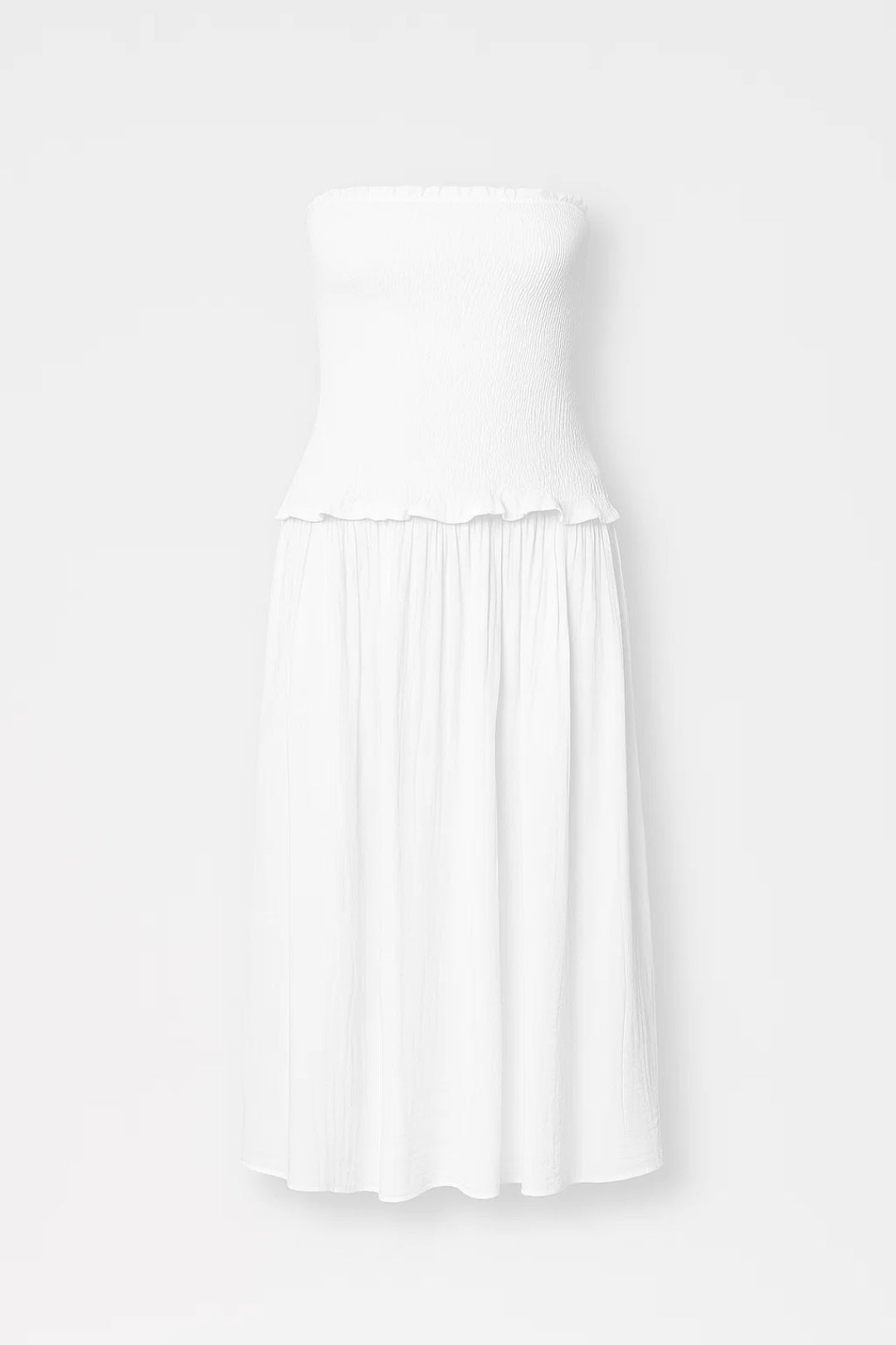 Elegantes Schulterfreies Kleid – Mühelos Leicht für Sommerliche Anlässe