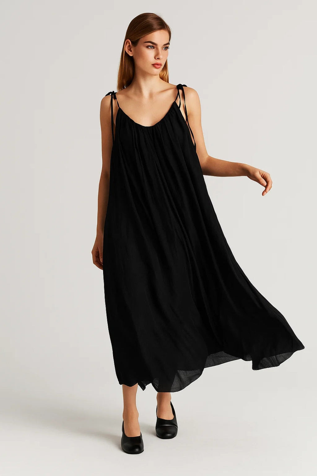 Elegantes Maxikleid | Träger mit Bindung – Mühelos stilvoll für jeden Anlass