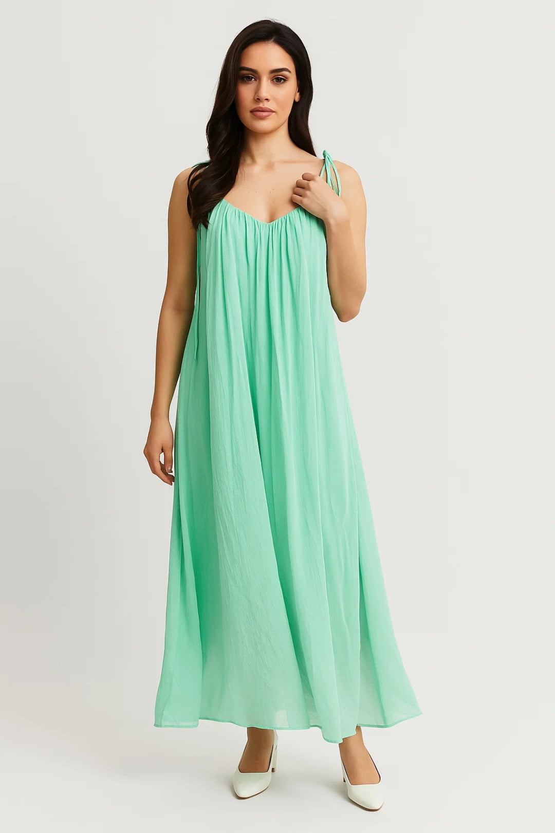 Elegantes Maxikleid | Träger mit Bindung – Mühelos stilvoll für jeden Anlass