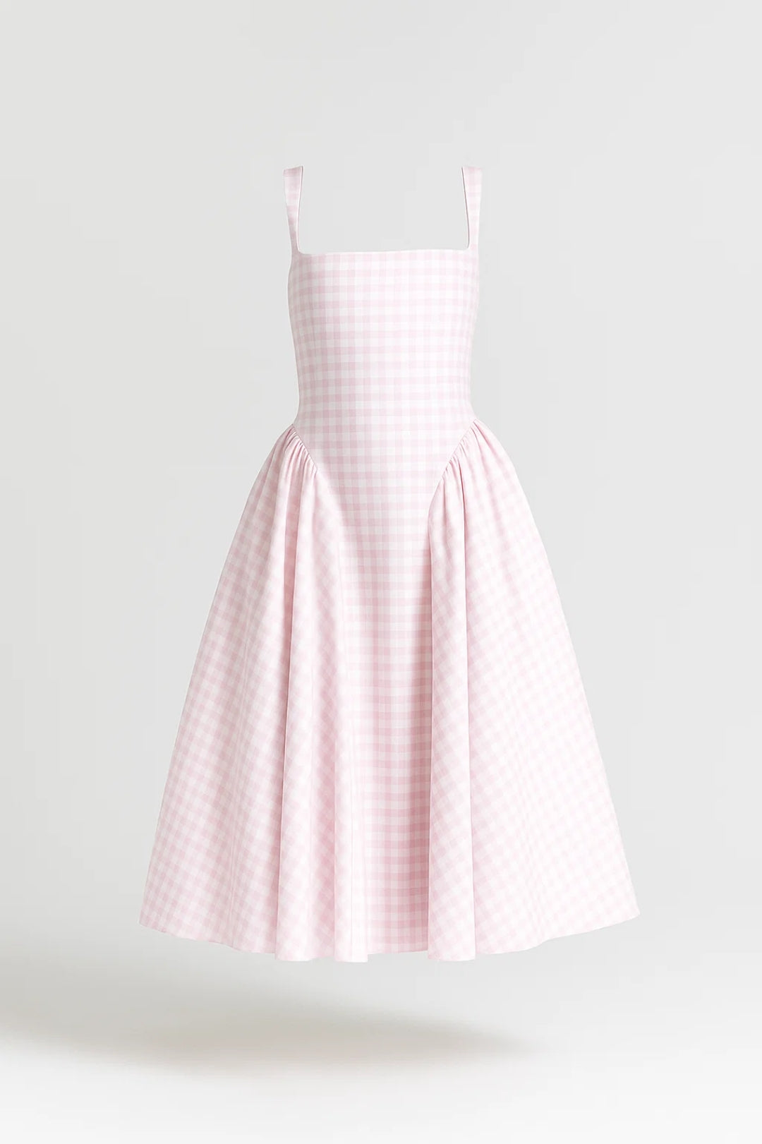 Elegantes Langes Kleid | Gemütlicher Trägerstil | Kariertes Design