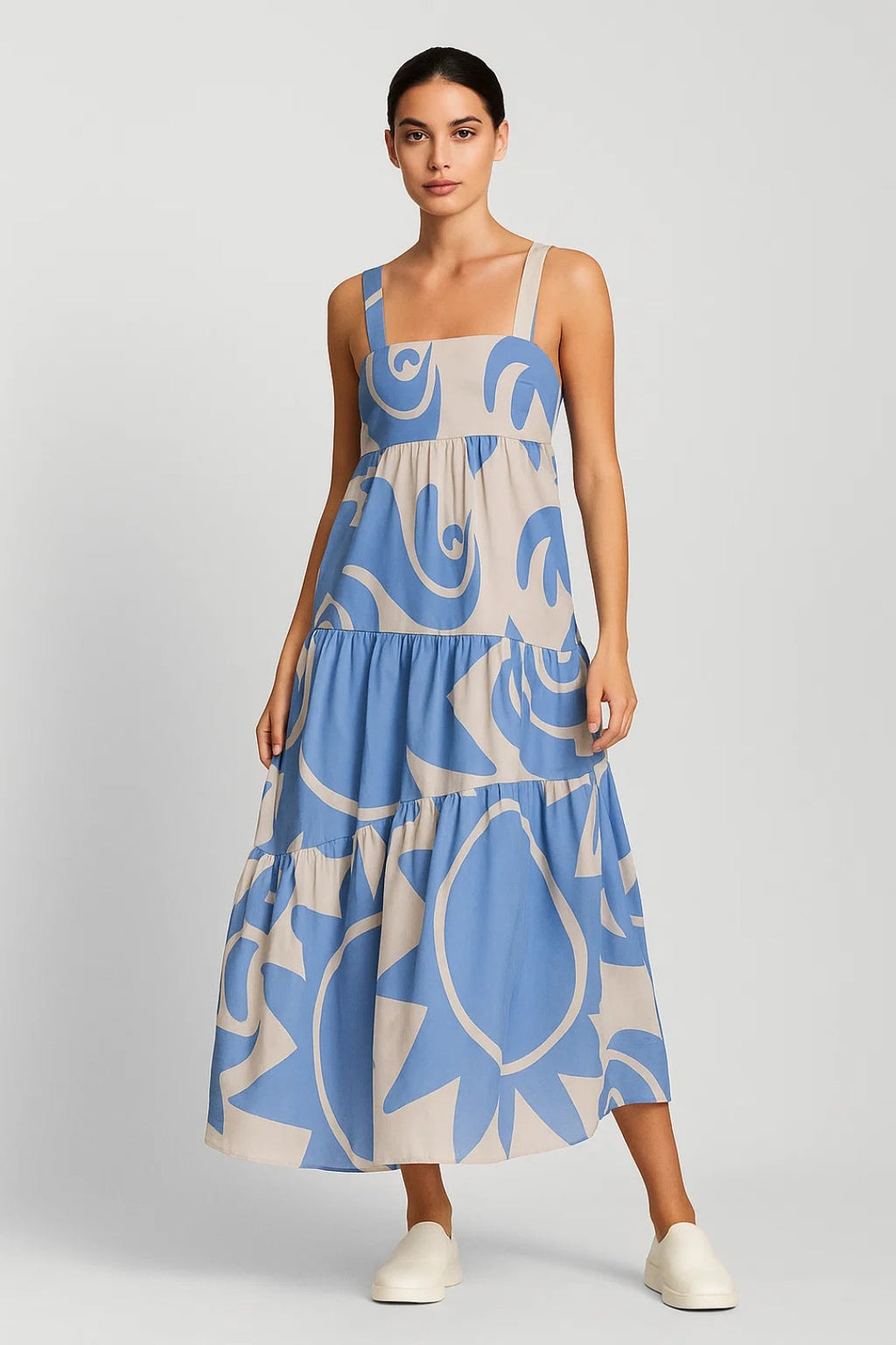 Elegantes Maxikleid | Weit geschnitten mit Trägern | Modernes Design