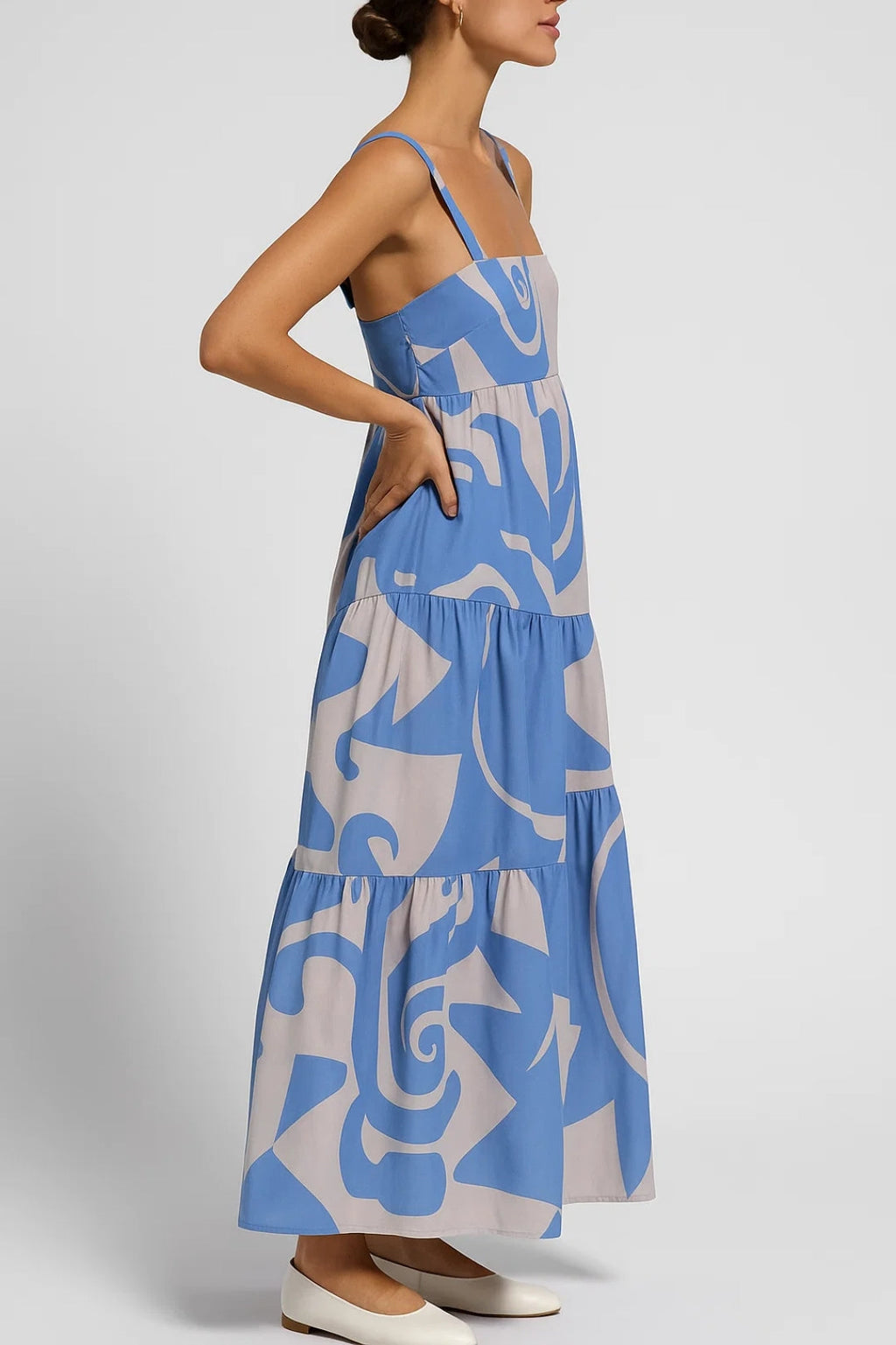 Elegantes Maxikleid | Weit geschnitten mit Trägern | Modernes Design