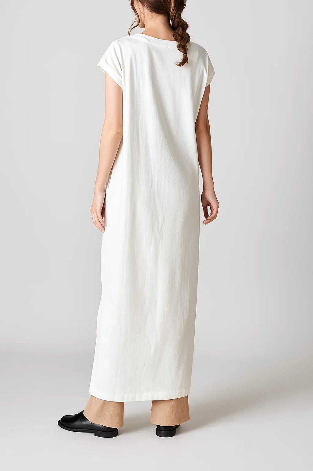 Elegantes Langkleid | Gerader Schnitt mit Seitenschlitzen – Mühelos & Lässig