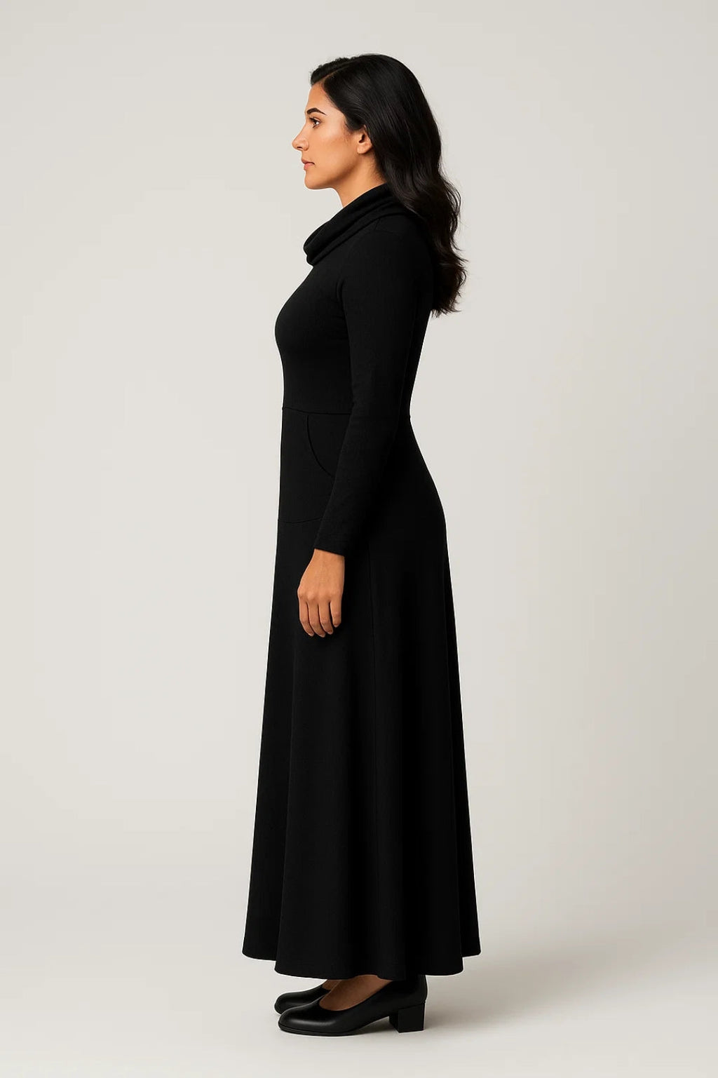 Elegantes Maxi Kleid | Gemütlicher Rollkragen | Schlichte Raffinesse