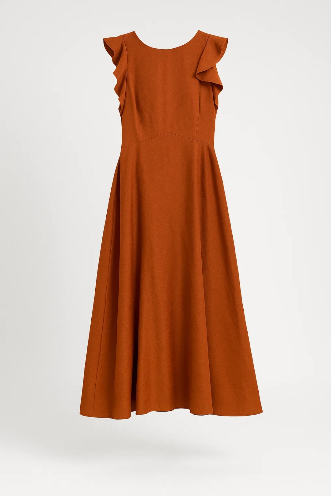 Ärmelloses Midi Kleid – Mühelos elegante Rüschen für jeden Anlass