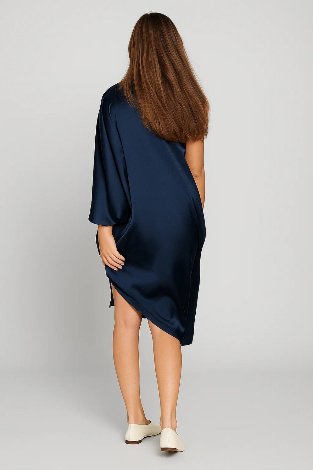 Elegantes Midikleid | Asymmetrischer Schnitt & Ein-Schulter-Design