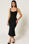 Elegantes Midikleid mit Trägern – Figurbetont für mühelosen Stil