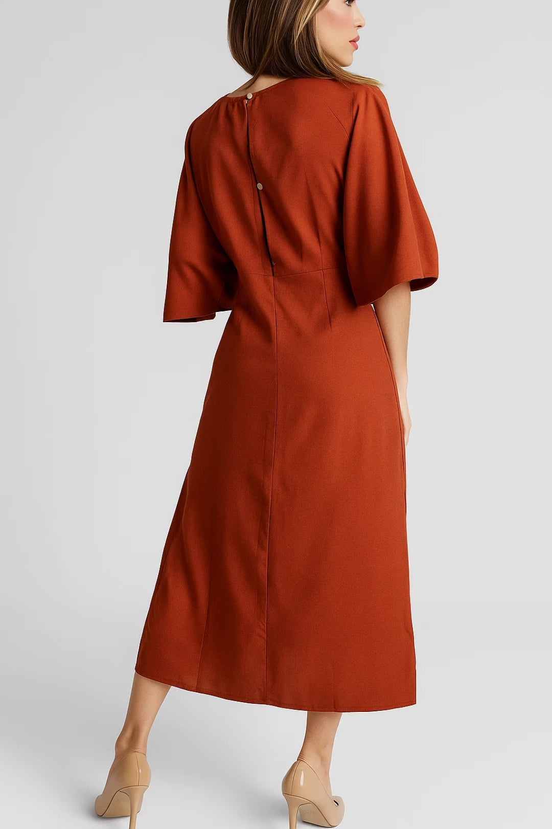 Elegantes Midikleid | Geknotete Taille für mühelosen Stil