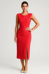 Elegantes Midikleid | Gerader Schnitt mit Schlitz für mühelosen Stil