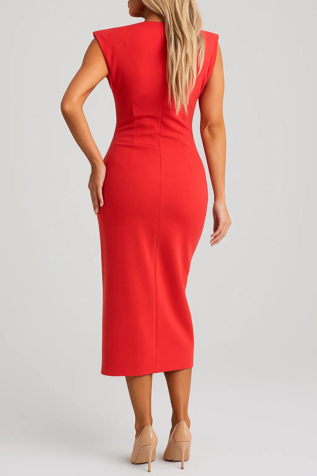 Elegantes Midikleid | Gerader Schnitt mit Schlitz für mühelosen Stil