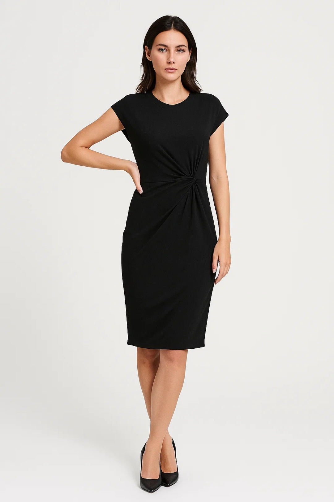 Elegantes Midikleid | Raffinierte Taillenfalten für zeitlose Anlässe