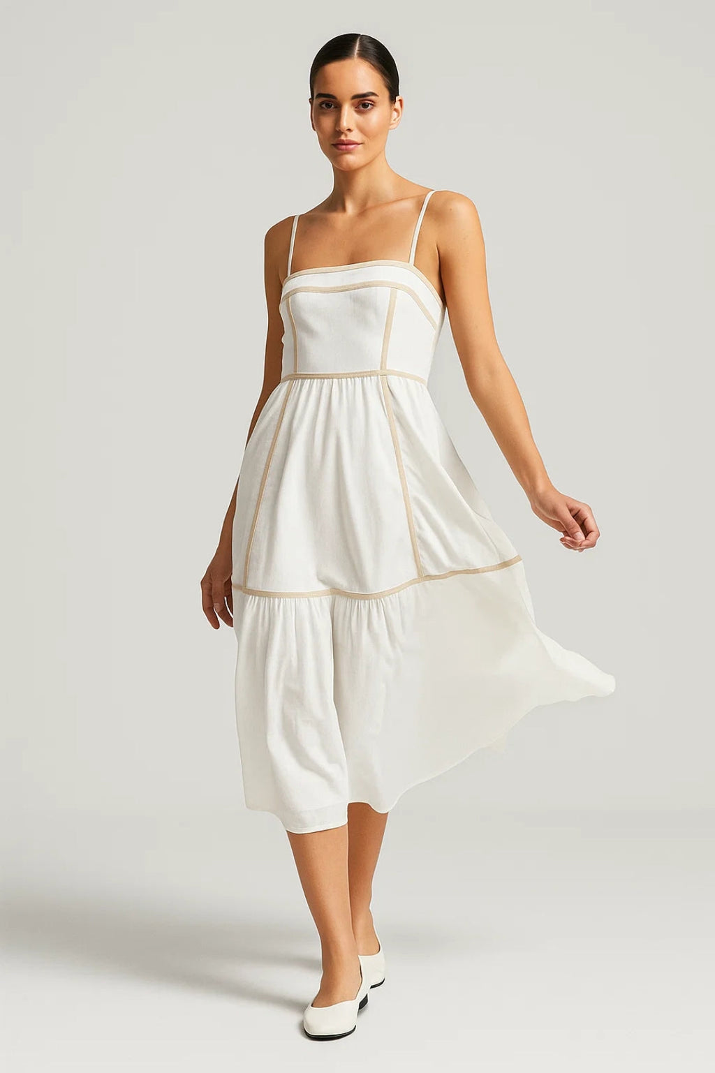 Elegantes Midikleid | Spaghettiträger für mühelosen Chic